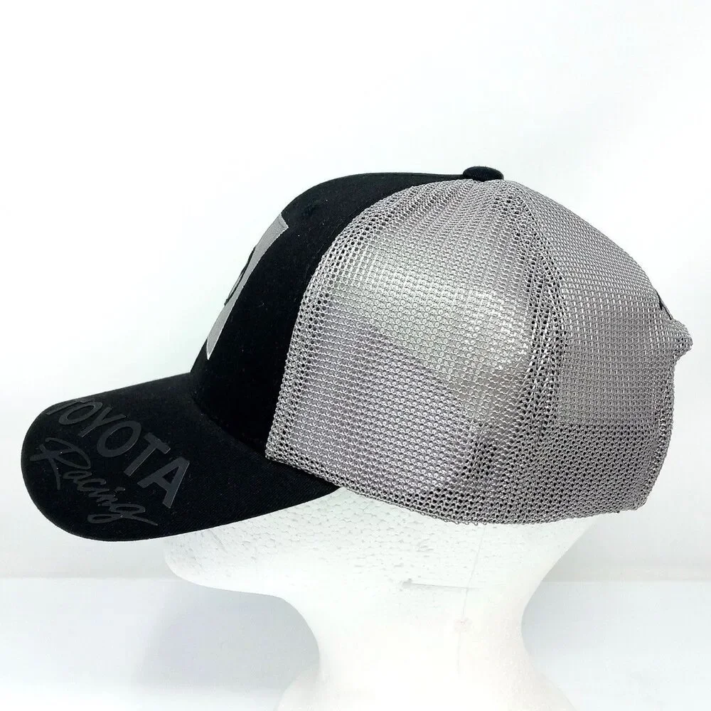 NEW Toyota Racing TRD Logo Black/Grey Mesh Trucker Adjustable Hat Cap